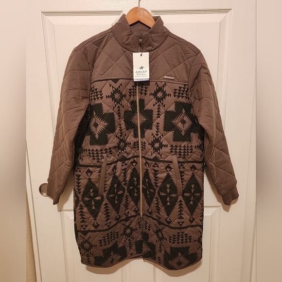 Ariat Women's Quilted  Southwest Jersey Jacket Size Large - Picture 1 of 7